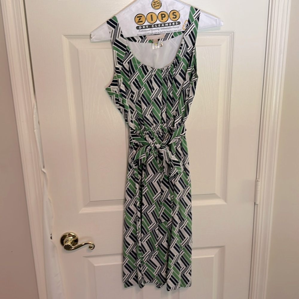 Summer dress, size 0, blue/green/white